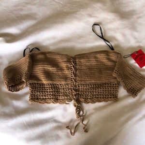Crocheted crop top